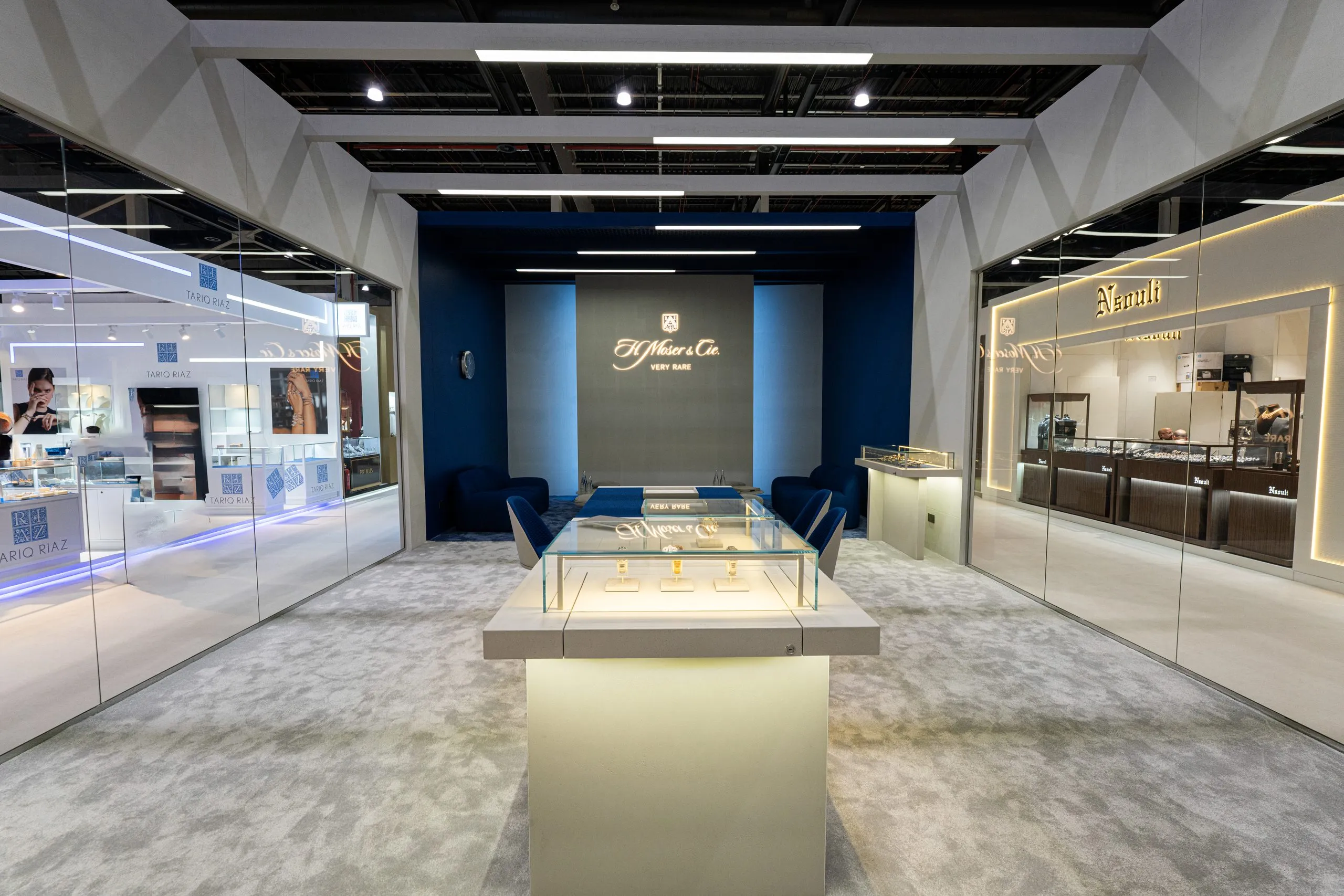 Marble floored boutique interior