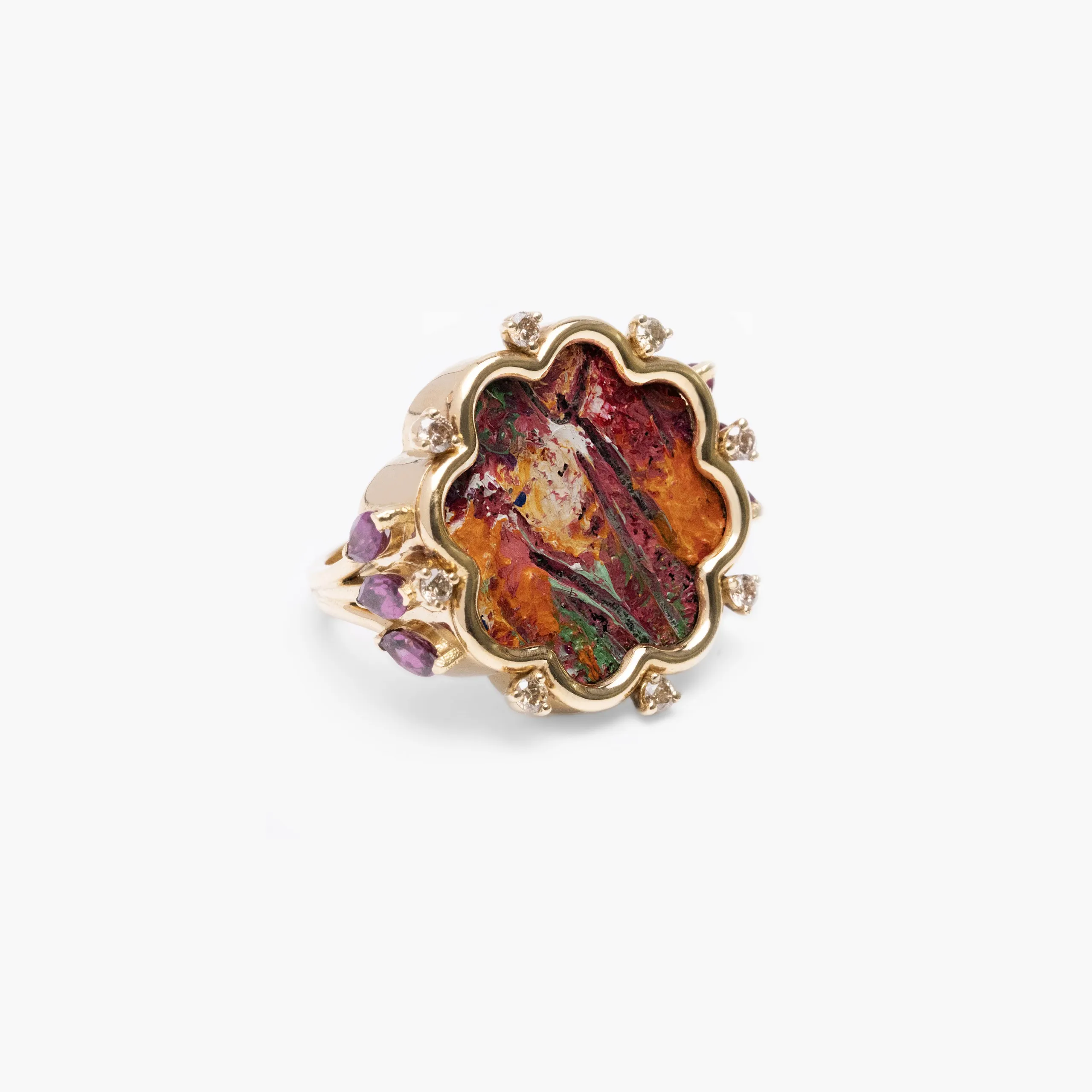Cocktail ring set with a citrine gemstone