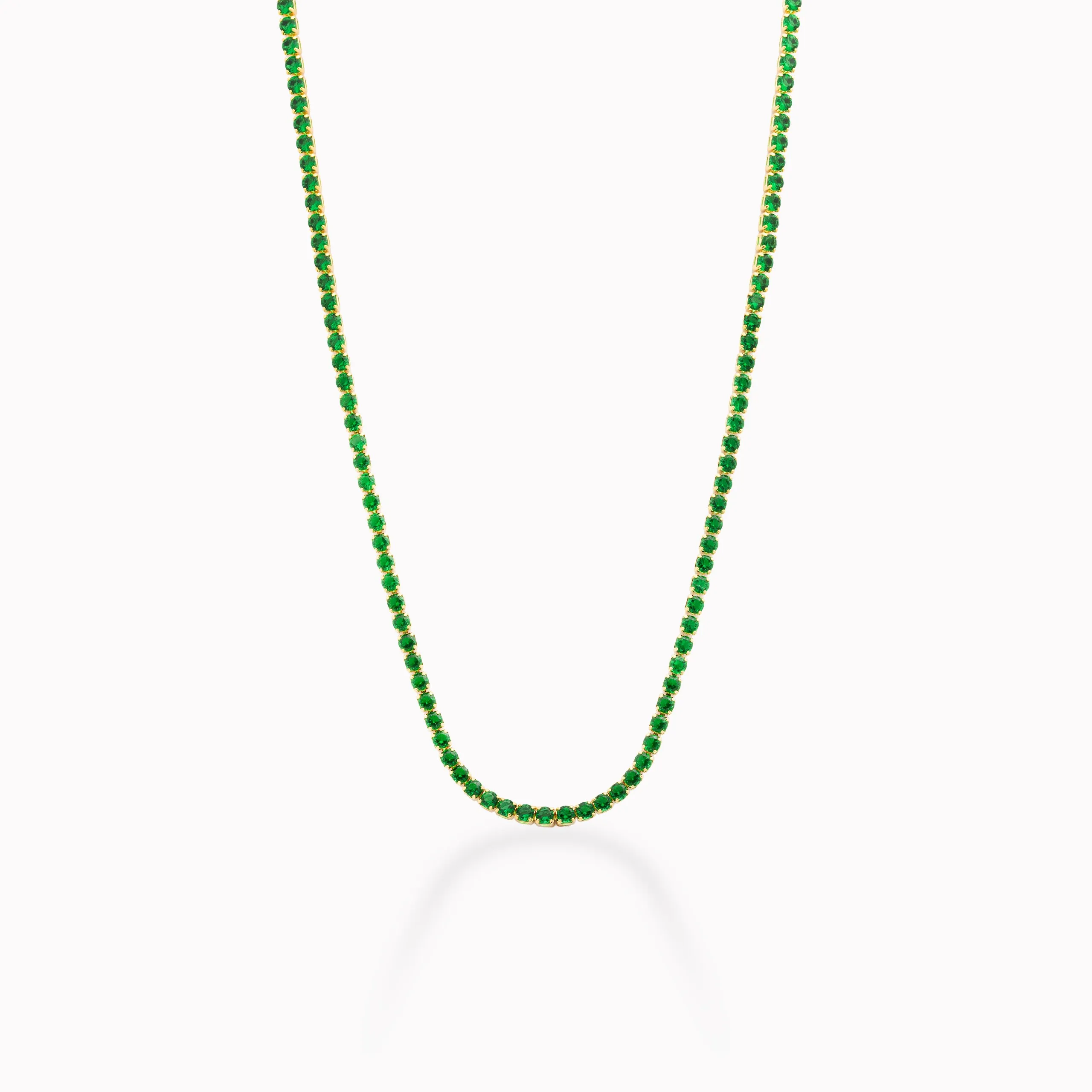 Emerald-green beaded necklace