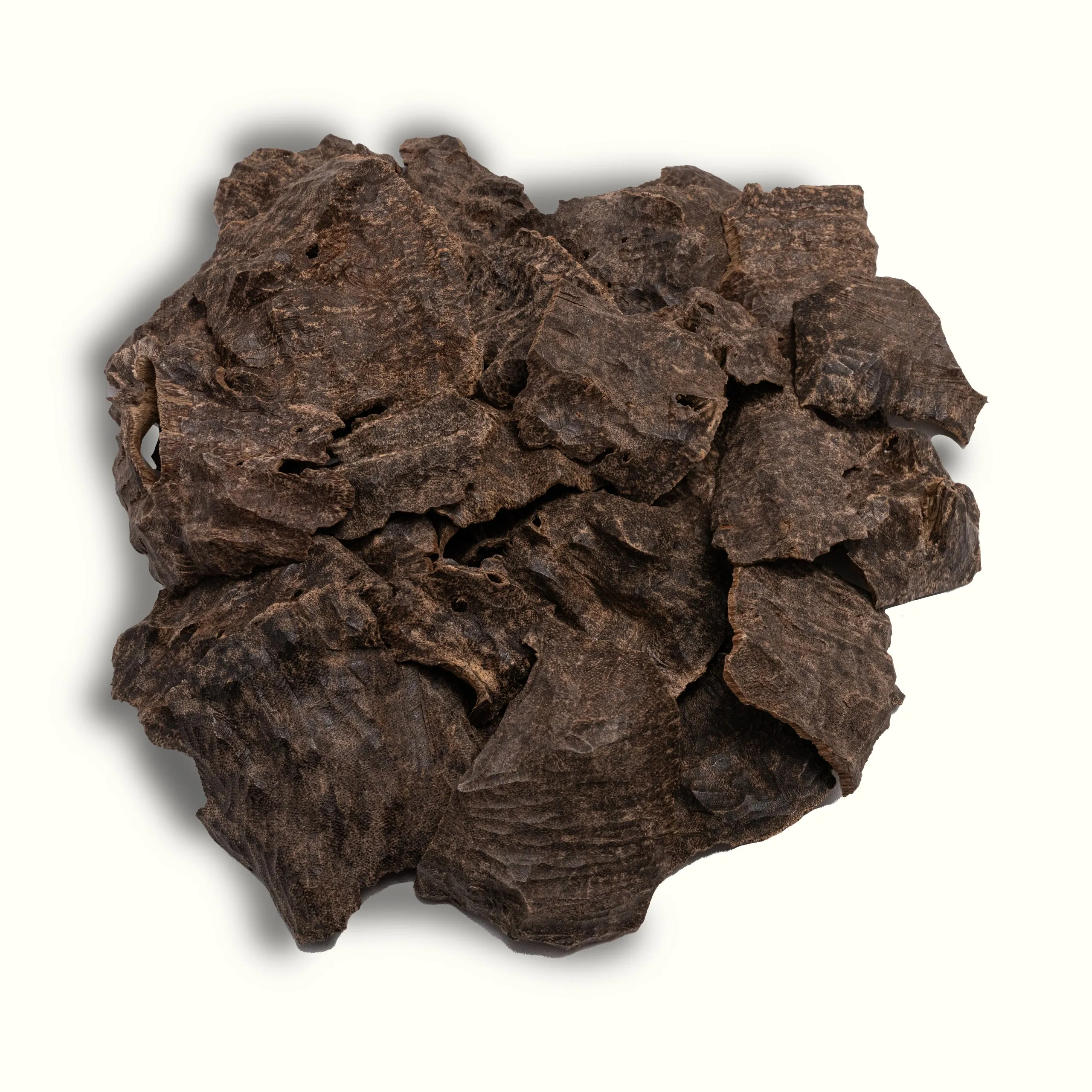 Cluster of raw oud wood chips