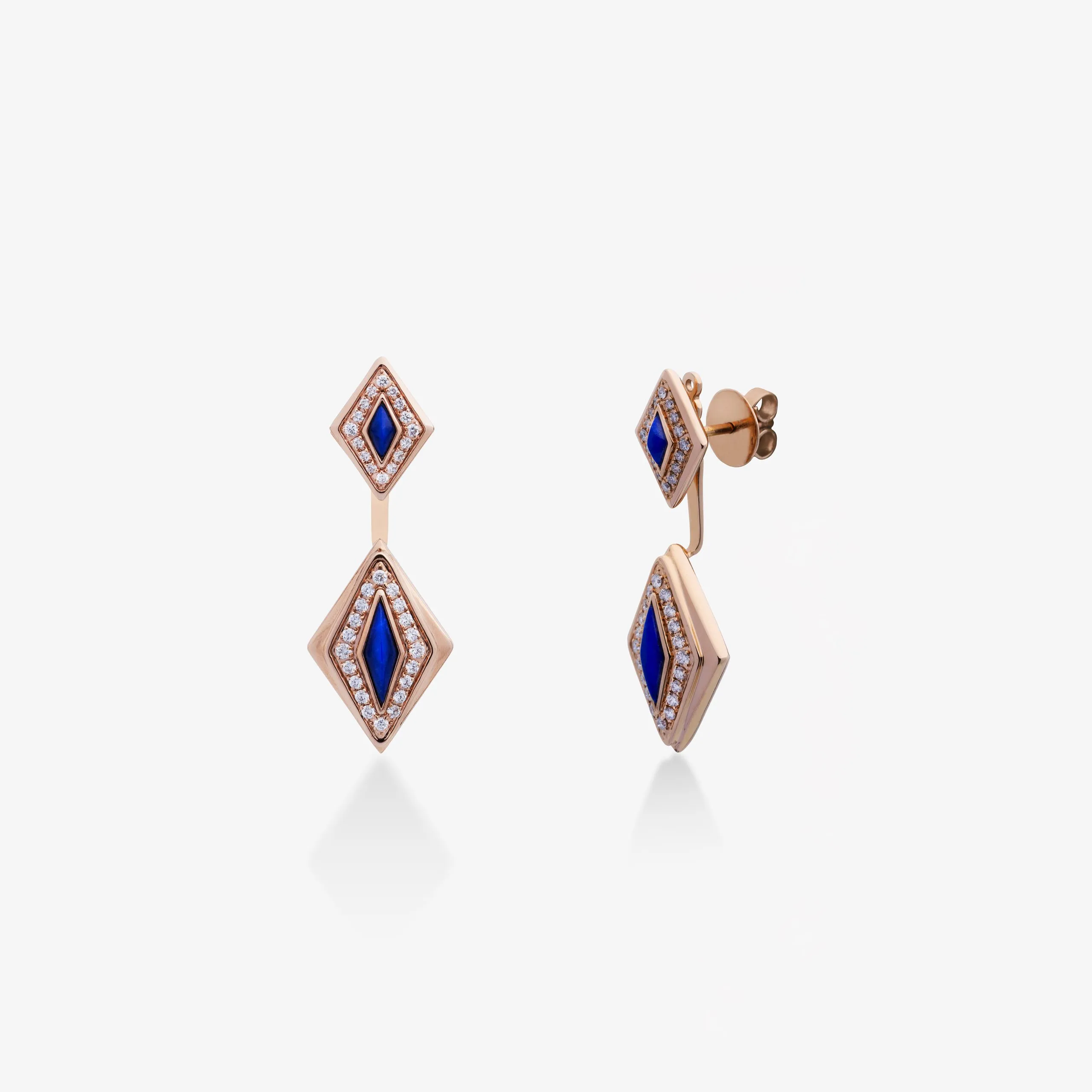 Pair of geometric stone earrings