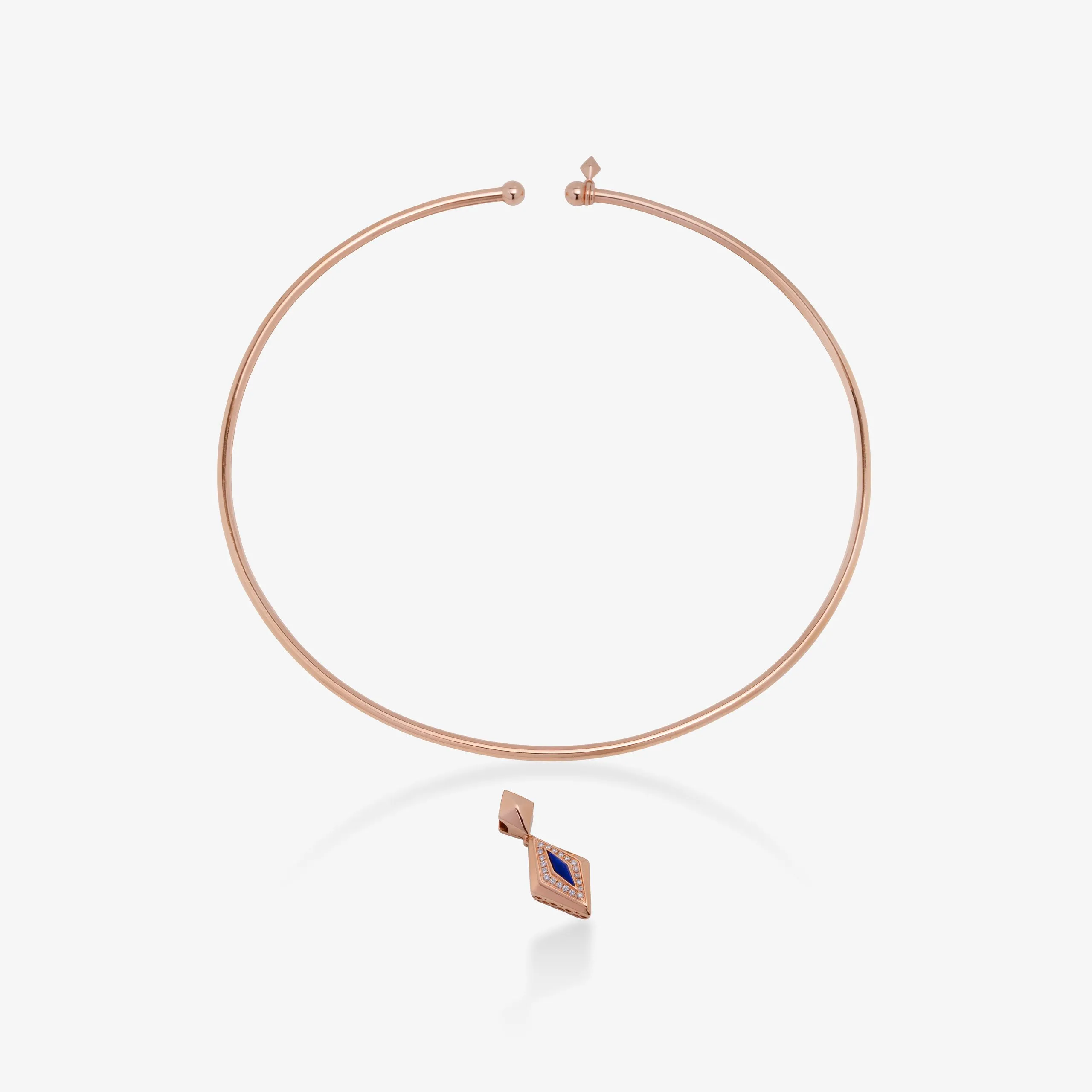 Rose gold choker necklace