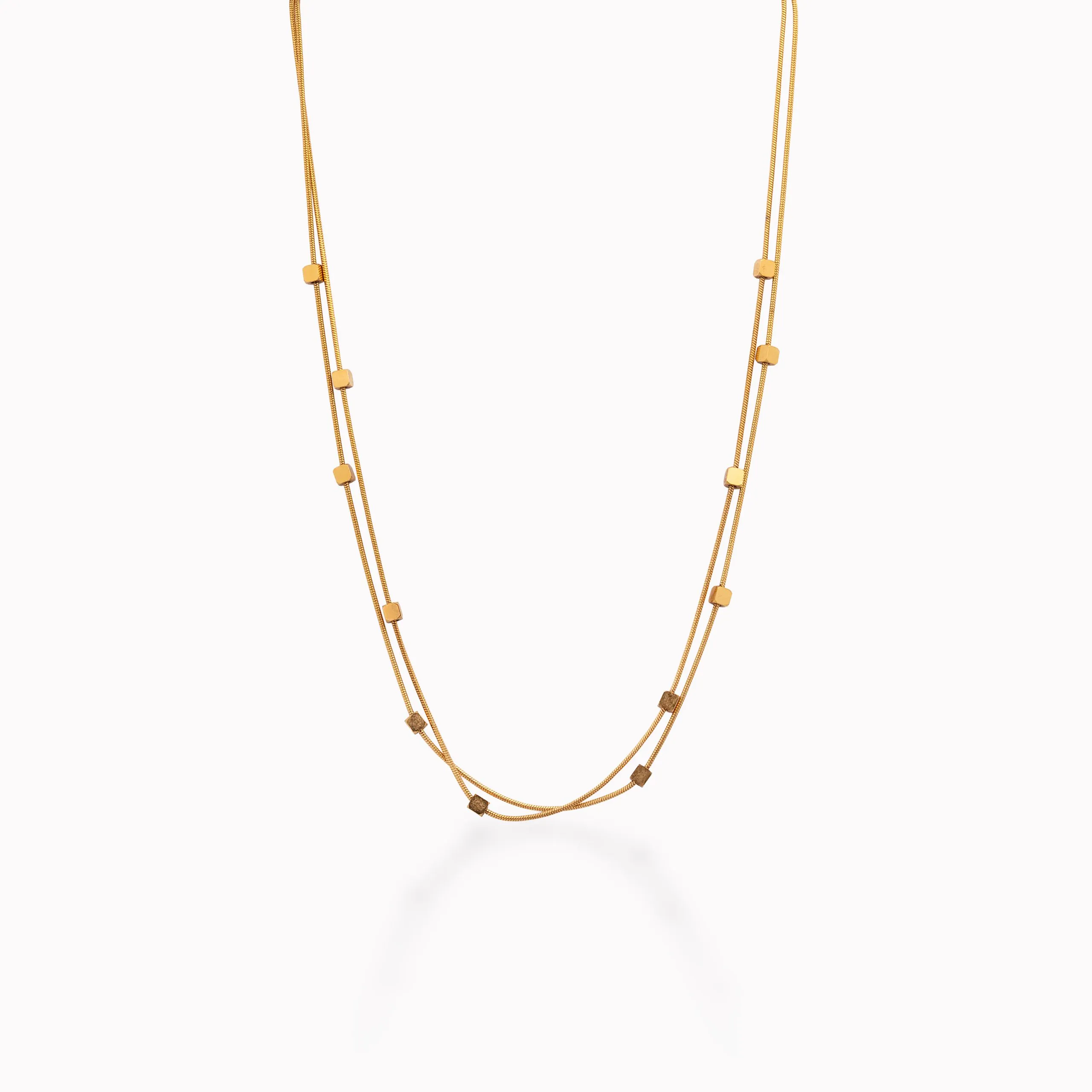 Thin gold chain necklace