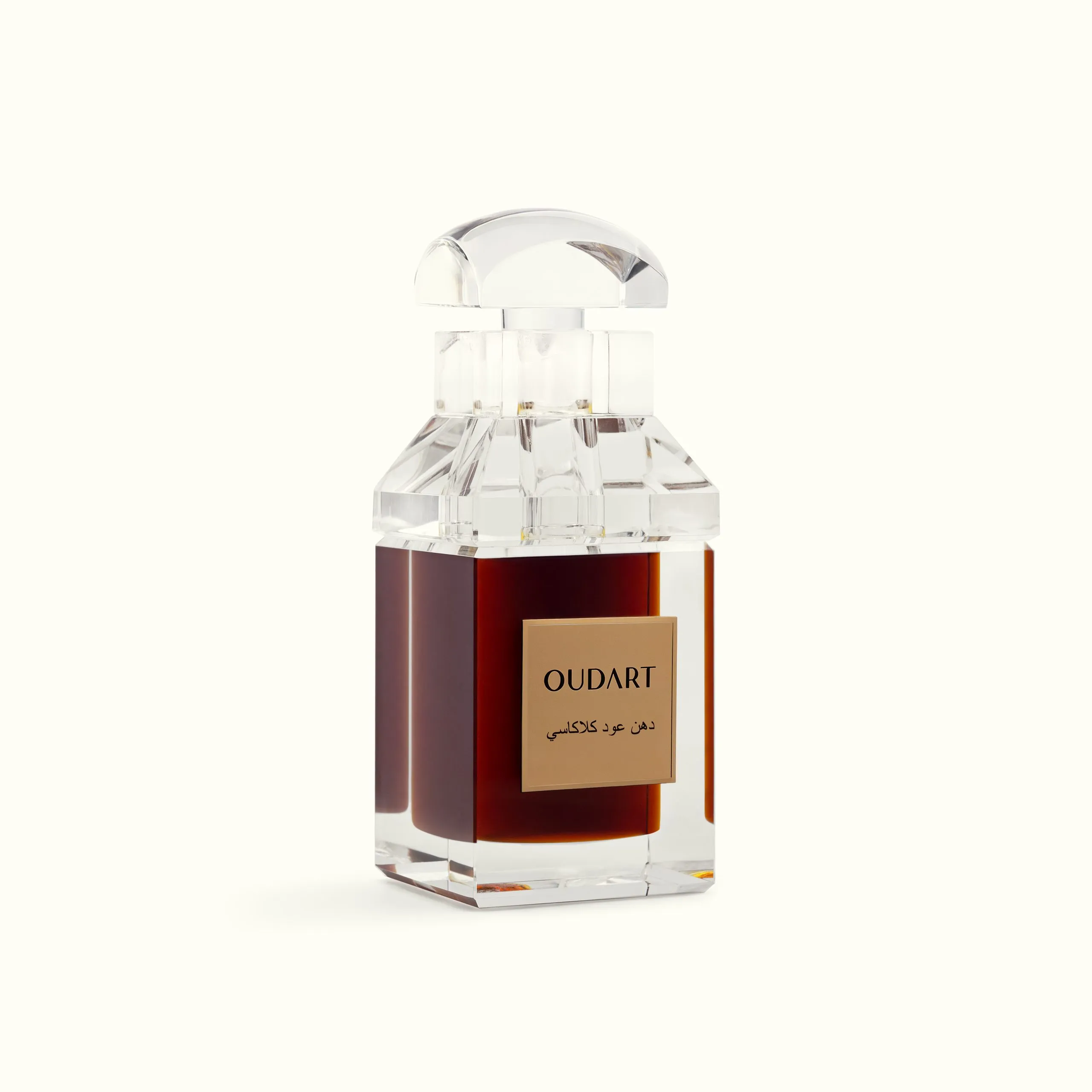 Red perfume flacon, studio still